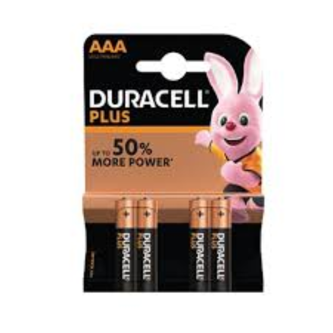 DURACELL PLUS POWER AAA 4's